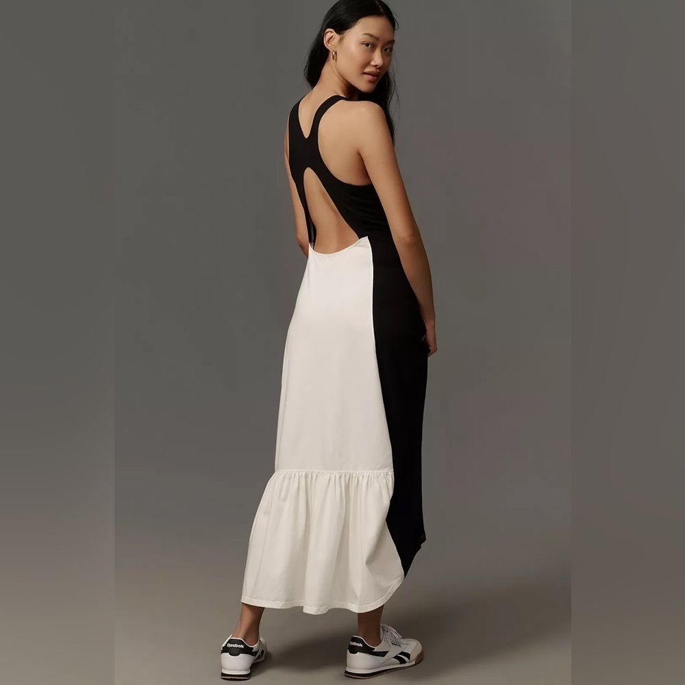 NWT! Anthropologie Daily Practice Colorblock Racer Midi Dress - 🎹🦊